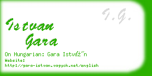 istvan gara business card